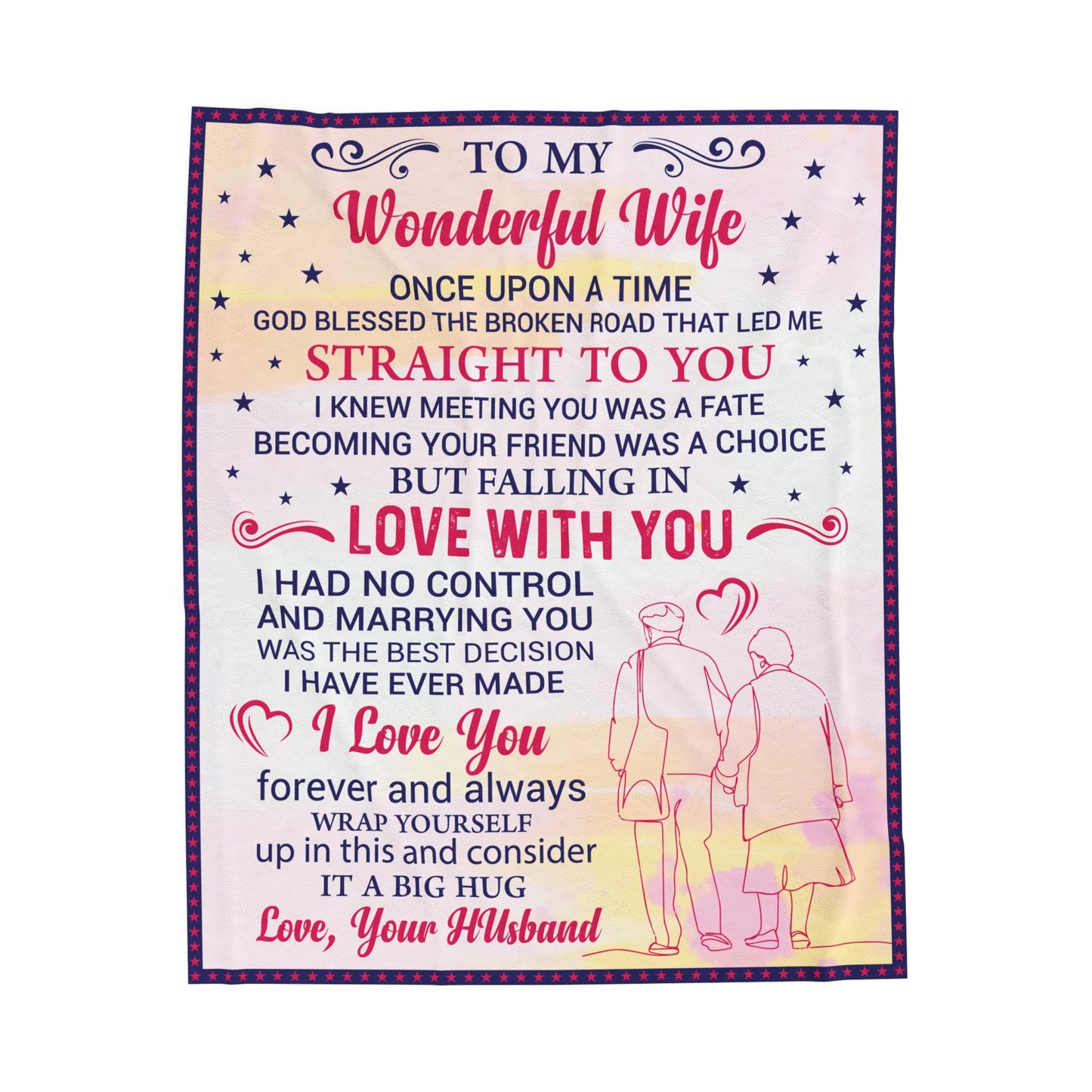 To My Wife | Velveteen Plush Blanket