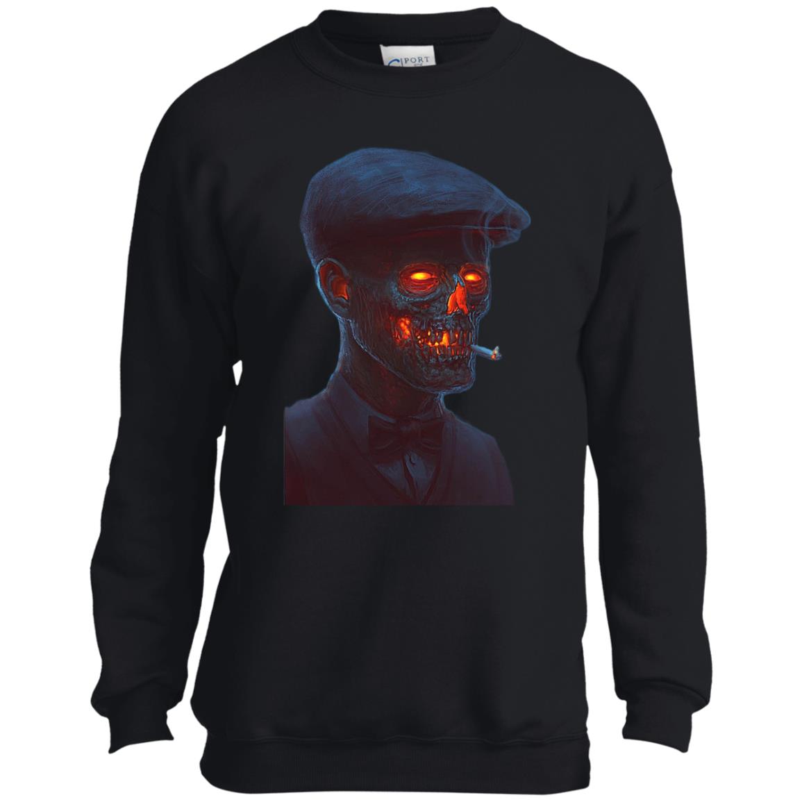 Smokey Skulls Youth Crewneck Sweatshirt