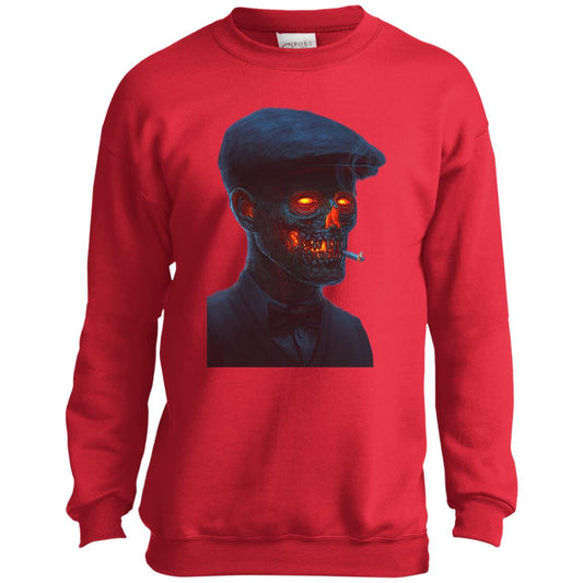 Smokey Skulls Youth Crewneck Sweatshirt