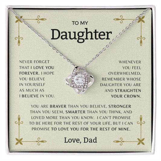 To My Daughter | Love Knot Necklace.